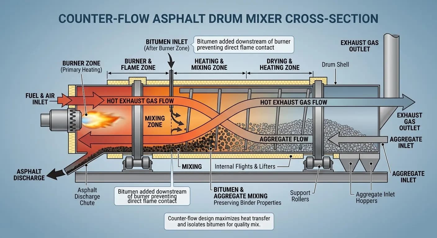 Counter Flow Asphalt Plant