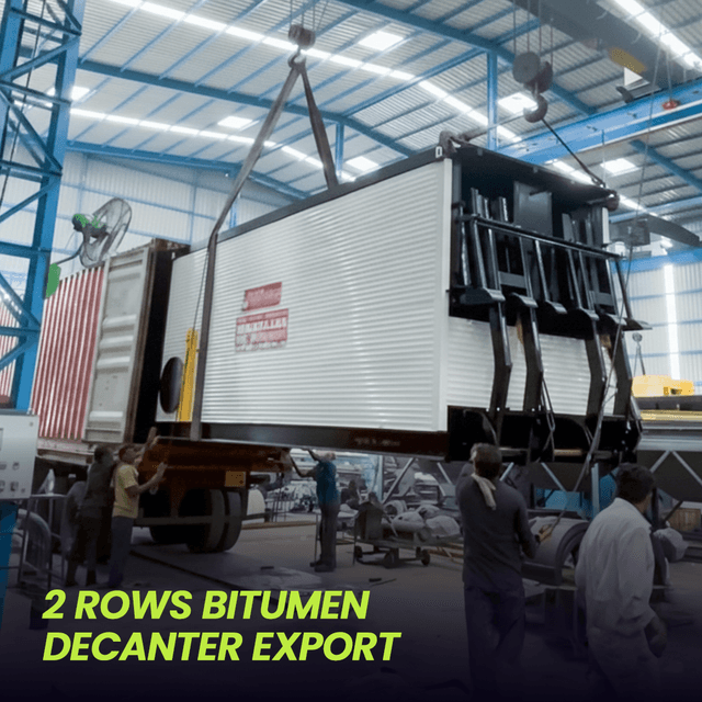 2 rows containerized bitumen decanter export to DRC